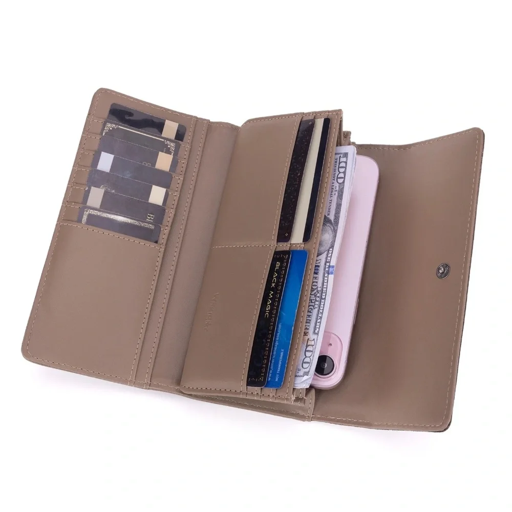 Wrangler Western Floral Tooled Tri-fold RFID Wallet/Wristlet Lime
